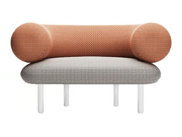 BIG ROLL - Fabric garden armchair with armrests by Sifas