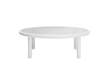BIG ROLL - Round glass and aluminium garden side table by Sifas