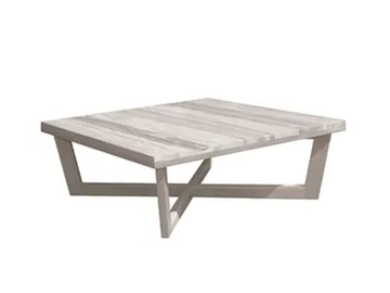 COCO - Square low teak garden side table by Sifas