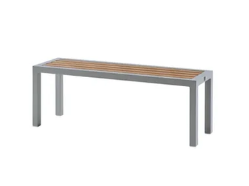 KALIFE - Aluminium and wood coffee table / garden bench by Sifas
