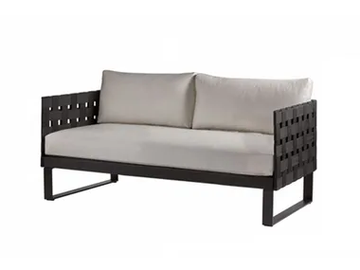 KOMFY BLACK - 2 seater garden sofa by Sifas