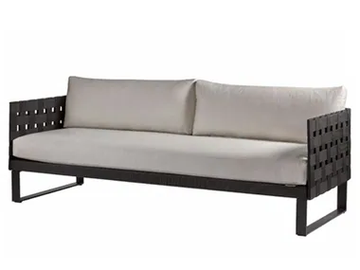 KOMFY BLACK - 3 seater garden sofa by Sifas