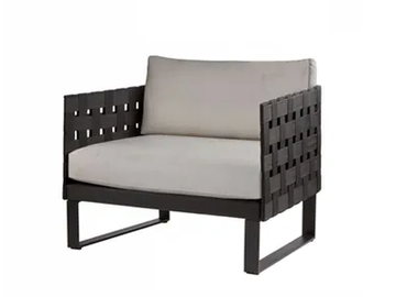 KOMFY BLACK - Garden armchair with armrests by Sifas