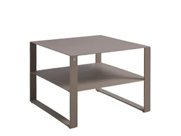 KOMFY - Square glass and aluminium garden side table by Sifas