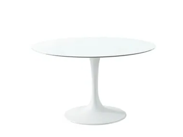 KOROL - Round glass and aluminium garden table by Sifas