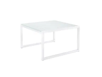 KWADRA - Square glass and aluminium garden side table by Sifas