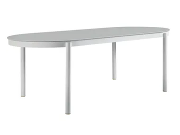 OUTLINE - Oval ceramic garden table by Sifas