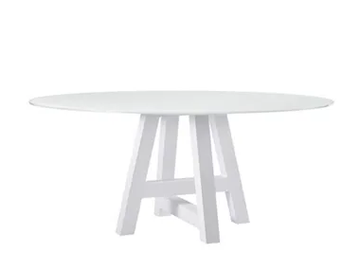 RIVIERA - Oval glass and aluminium garden table by Sifas