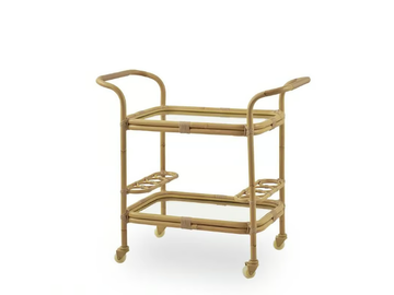 CARLO EXTERIOR - Alu-Rattan and ArtFibre bar trolley by Sika Design