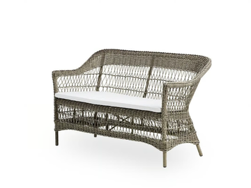 CHARLOT EXTERIOR - 2 seater garden sofa in aluminium and ArtFibre by Sika Design