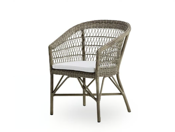 EMMA EXTERIOR - Aluminium and ArtFibre garden chair with armrests by Sika Design