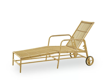 JOSEPHINE - Recliner sun lounger in Alu-Rattan and ArtFibre by Sika Design