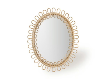 LUELLA - Oval framed rattan mirror by Sika Design