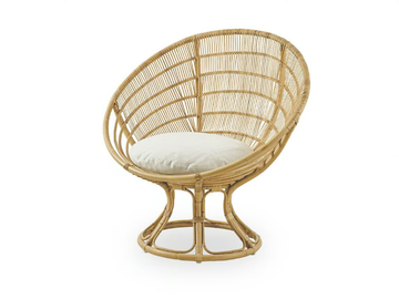LUNA - Rattan easy chair with integrated cushion by Sika Design