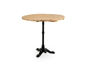 LYON - Round teak and cast iron garden table by Sika Design