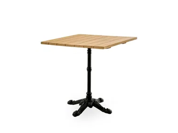 LYON - Square teak and cast iron table by Sika Design