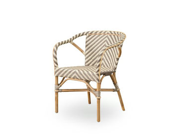 MADELEINE - Rattan and tFibre® chair with armrests by Sika Design