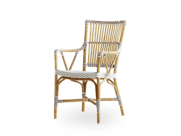 MONIQUE - Rattan and tFibre® chair with armrests by Sika Design