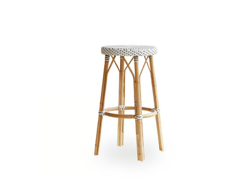 SIMONE - Rattan stool with footrest by Sika Design