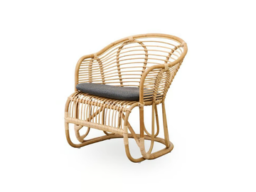SWING - Rattan easy chair with integrated cushion by Sika Design