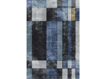 FACE RELOADED AVIO - Custom handmade Bamboo silk rug with geometric shapes by Sirecom Tappeti