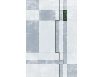 FACE RELOADED COOL - Custom handmade Bamboo silk rug with geometric shapes by Sirecom Tappeti