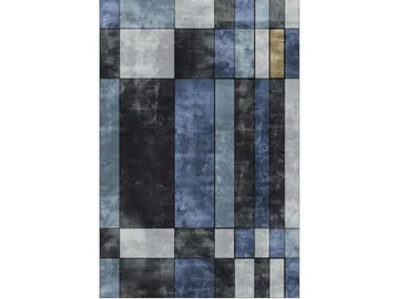 FACE RELOADED MARKED AVIO - Custom handmade Bamboo silk rug with geometric shapes by Sirecom Tappeti