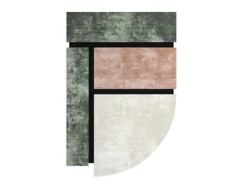 ISLAND AQUA - Hand-tufted rug in bamboo and wool by Sirecom Tappeti