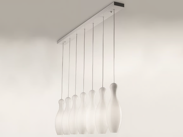BIRILLO - LED blown glass pendant lamp by Siru