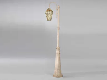 PIAZZA EP 114 - Murano glass garden lamp post by Siru