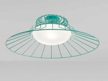 SUNRISE LC 613 - Murano glass ceiling lamp by Siru