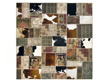 GIOCONDA - Handmade rug in wool and cow leather by SITAP Carpet Couture Italia
