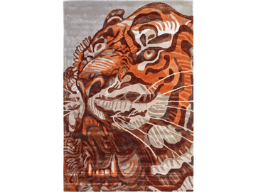 TIGER KHAN - Rectangular custom handmade viscose rug by SITAP Carpet Couture Italia