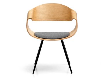 CHANTAL - Multi-layer wood chair with armrests by SITIA