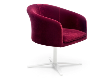 DAPHNE - With 4-spoke base velvet easy chair by SITIA