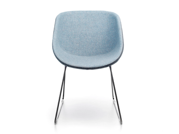 HIBISCUS - Sled base upholstered chair by SITIA