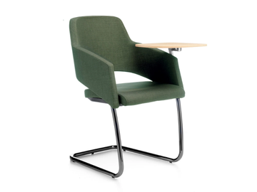 MAJOR - Fabric training chair with writing tablet by SITIA
