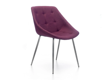 MISS LILY - Upholstered fabric chair with steel legs by SITIA