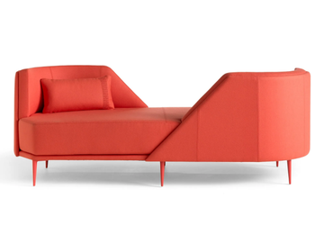 PERGY - 2 seater vis à vis fabric sofa by SITIA