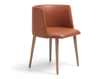 PERGY - Upholstered leather chair by SITIA