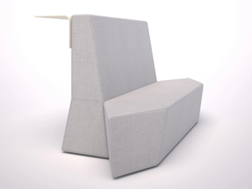 ROCKS - Fabric bench high-back by SITIA