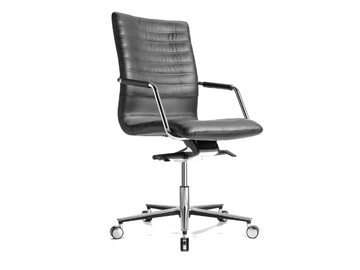 TEMPO - Upholstered leather office chair by SITIA