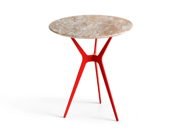 TRIMUNDO - Round marble high side table by SITIA