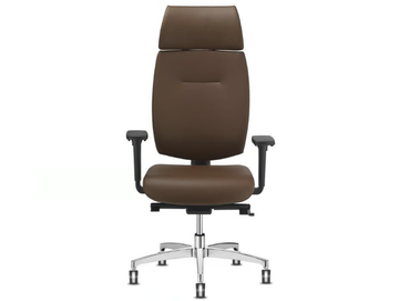 FRESH - Upholstered leather office chair with headrest by Sitland