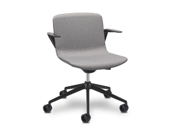 MILOS LIFE - Swivel fabric chair with armrests with 5-spoke base by Sitland