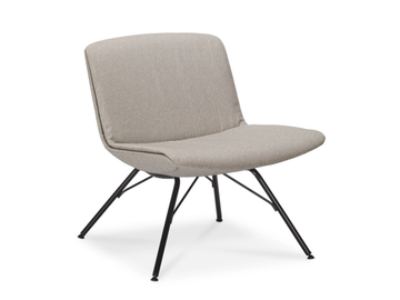 MILOS LOUNGE - Fabric easy chair by Sitland