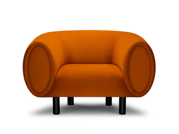 TOBI - Polyester armchair with armrests by Sitland