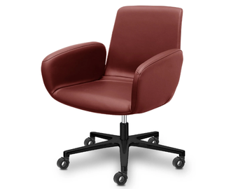 WHY NOT - Swivel upholstered leather office chair by Sitland