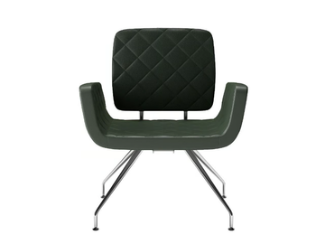 MONET - Leather easy chair with armrests by SITLOSOPHY®