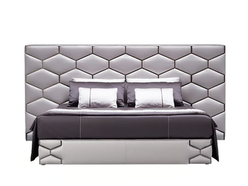DIAMOND - Double bed with upholstered headboard by Siwa Soft Style